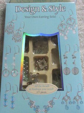 DIY Design and Style Earring Kit makes 7 sets of silver pierced earrings; NWOT